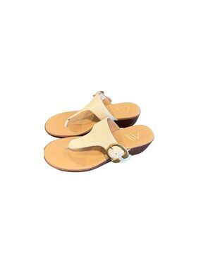 Aerosoles Izola Wedge Sandals Gold Buckle size 8.5